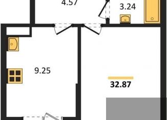 Продажа 1-комнатной квартиры, 32.9 м2, Воронеж, Коминтерновский район, улица Славы, 7