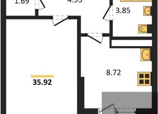 Продаю 1-ком. квартиру, 35.9 м2, Воронеж, Коминтерновский район, улица Славы, 7