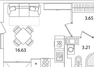 Продам квартиру студию, 24.7 м2, Санкт-Петербург, улица Тамбасова, 5Н, муниципальный округ Сосновая Поляна