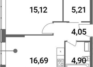 Продам 1-комнатную квартиру, 46 м2, Москва, ЖК Хедлайнер