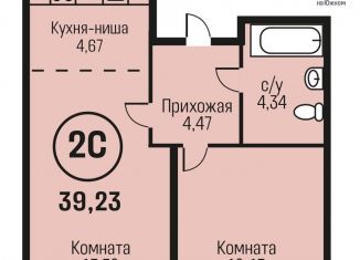 Продаю 2-комнатную квартиру, 39.2 м2, Алтайский край, Южный тракт, 15к7