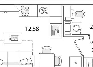 Квартира на продажу студия, 19.5 м2, Санкт-Петербург, улица Тамбасова, 5Н, муниципальный округ Сосновая Поляна