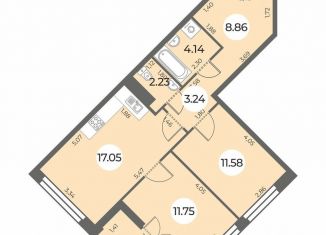 Продается 2-комнатная квартира, 61 м2, Санкт-Петербург, муниципальный округ Южно-Приморский