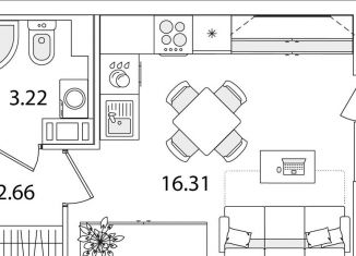 Продается квартира студия, 23.8 м2, Санкт-Петербург, улица Тамбасова, 5Н