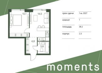 1-ком. квартира на продажу, 36.2 м2, Москва, 4-й Красногорский проезд, станция Стрешнево