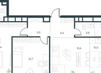 Продается 3-ком. квартира, 70.9 м2, Москва, ЖК Левел Причальный, жилой комплекс Левел Причальный, 10А