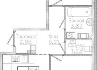 Продажа 2-ком. квартиры, 56 м2, Ленинградская область