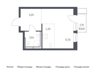 Квартира на продажу студия, 26.5 м2, Московская область, жилой комплекс Новое Видное, 17