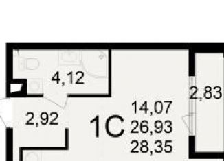 Продажа 1-ком. квартиры, 28.4 м2, Рязань, Железнодорожный район