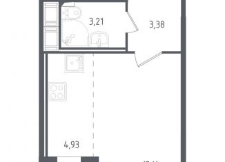 Квартира на продажу студия, 24 м2, Санкт-Петербург, Гудиловская улица, 5к1, муниципальный округ Рыбацкое