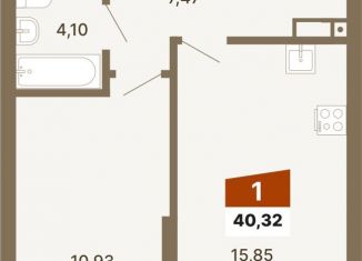 Продам 1-комнатную квартиру, 40.3 м2, Екатеринбург