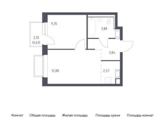 Однокомнатная квартира на продажу, 33.2 м2, посёлок Мирный, жилой комплекс Томилино Парк, к6.1, ЖК Томилино Парк