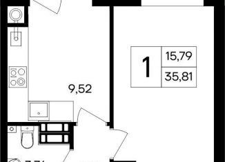 Продажа однокомнатной квартиры, 35.8 м2, Крым