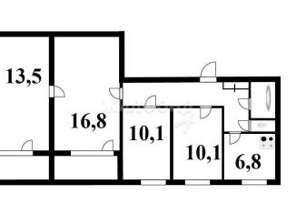 Продается 3-комнатная квартира, 73.4 м2, Новосибирск, Калининский район, Учительская улица, 17/1