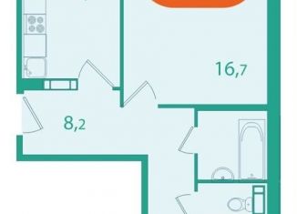 Продаю двухкомнатную квартиру, 55.8 м2, Томская область