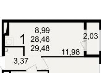 Продажа 1-комнатной квартиры, 29.5 м2, Рязань