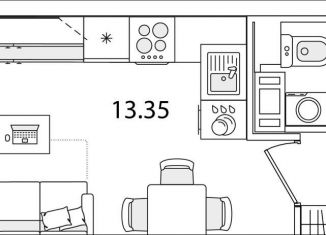 Продам квартиру студию, 20.2 м2, Санкт-Петербург, улица Тамбасова, 5Н, Красносельский район