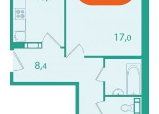 Продается 2-ком. квартира, 56.9 м2, Томская область