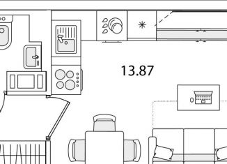 Продам квартиру студию, 21.4 м2, Санкт-Петербург, улица Тамбасова, 5Н, Красносельский район