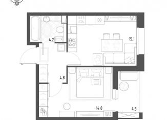 Продается однокомнатная квартира, 40.3 м2, Омск, Кировский округ