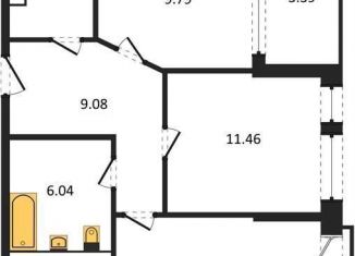 Продажа 2-комнатной квартиры, 55.6 м2, Воронеж, Железнодорожный район, набережная Чуева, 7