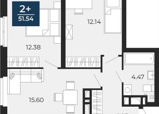 Продаю 2-ком. квартиру, 51.5 м2, Тюменская область