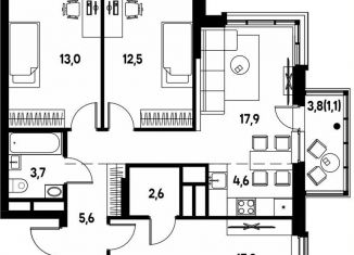 Продам четырехкомнатную квартиру, 78.9 м2, Пермский край, улица Улановой, 7