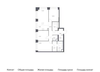 Продаю 3-ком. квартиру, 91.1 м2, Москва, ЗАО, жилой комплекс Нова, к1