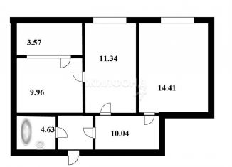 Продам 2-комнатную квартиру, 49.9 м2, Новосибирская область, улица Лобачевского, 51/1