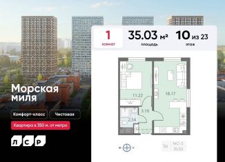 Продается 1-комнатная квартира, 35 м2, Санкт-Петербург, метро Автово