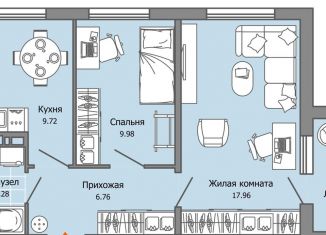 Продаю 2-комнатную квартиру, 50 м2, Ульяновск, жилой комплекс Город Новаторов, 2, Засвияжский район