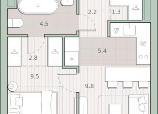 Продажа 1-комнатной квартиры, 35.5 м2, Москва, метро Мичуринский проспект