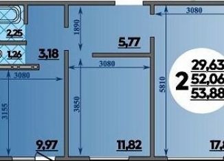 Продаю 2-комнатную квартиру, 54.5 м2, Ростов-на-Дону, переулок Поленова, 21/10