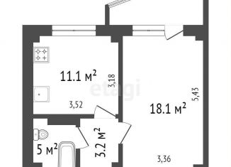 Продается 1-ком. квартира, 40 м2, Красноярский край, улица Карамзина, 14