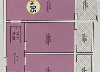 Продажа двухкомнатной квартиры, 76 м2, Махачкала, улица Перова, 16