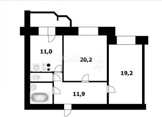 Продается 2-ком. квартира, 67.1 м2, Новосибирск, Заельцовский район, улица Кропоткина, 261/2