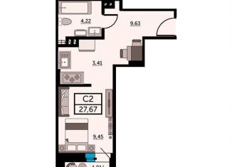 Продаю квартиру студию, 27.3 м2, Ростов-на-Дону, Красноармейская улица, 157В/83с3, ЖК Рубин