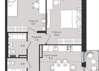 Продаю трехкомнатную квартиру, 66.3 м2, Пермь