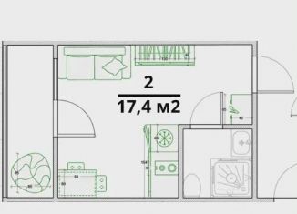 Продается квартира студия, 17.3 м2, Москва, 6-я Радиальная улица, 7/1к2, ЮАО