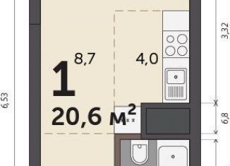 Продам квартиру студию, 20.6 м2, Екатеринбург, Кировский район