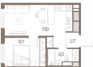 Продажа однокомнатной квартиры, 36 м2, Санкт-Петербург, метро Василеостровская