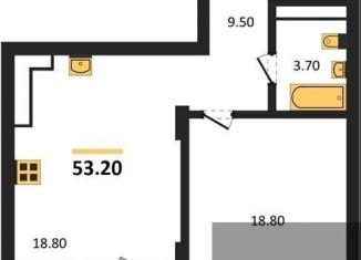 Продам однокомнатную квартиру, 53.2 м2, Воронежская область