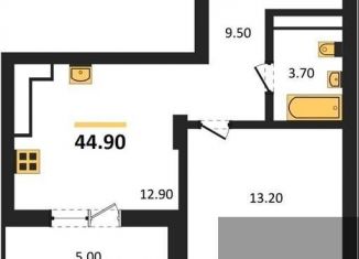 Однокомнатная квартира на продажу, 44.9 м2, Воронеж