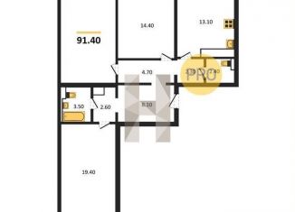 3-ком. квартира на продажу, 91.4 м2, Воронежская область, улица Загоровского, 13к2