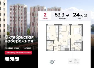 Продается 2-ком. квартира, 53.3 м2, Санкт-Петербург, метро Пролетарская