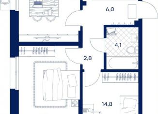 Продается двухкомнатная квартира, 62.4 м2, Тюменская область