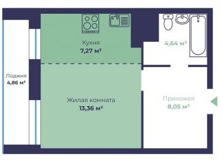 1-ком. квартира на продажу, 40.6 м2, Ярославль, Фрунзенский район