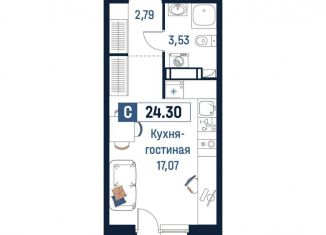 Продам квартиру студию, 24.3 м2, Ленинградская область