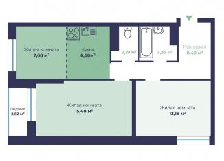 Продаю 3-ком. квартиру, 57.5 м2, Ярославль