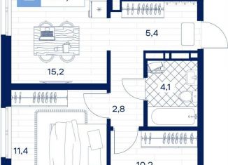 Продаю 2-ком. квартиру, 53.1 м2, Тюменская область, Пышминская улица, 216А